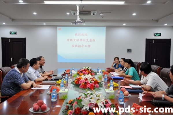 河南省文明單位復(fù)查組到易成公司進(jìn)行年度復(fù)查