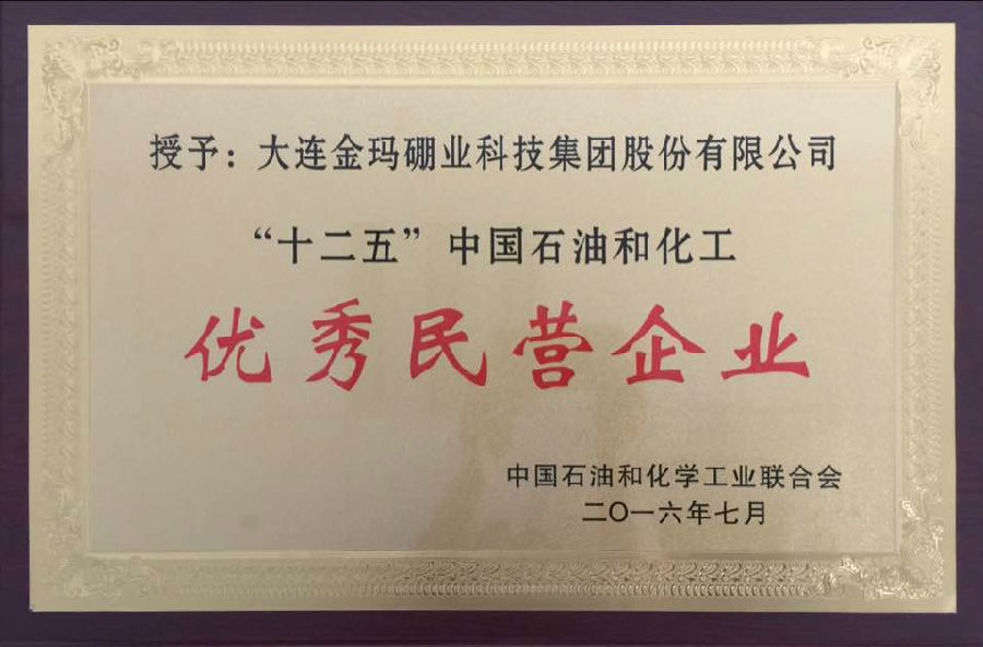 金瑪硼業(yè)集團(tuán)榮獲“十二五”優(yōu)秀民營(yíng)企業(yè)稱號(hào) 