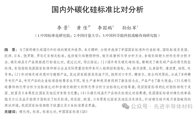 國內(nèi)外碳化硅標(biāo)準(zhǔn)有什么不同？